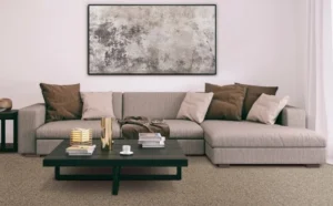 a couch with a coffee table